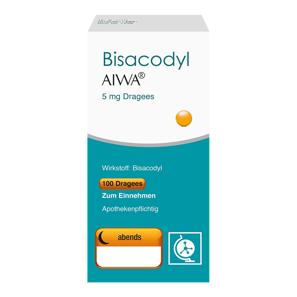 BISACODYL AIWA 5 mg Dragees - 100Stk
