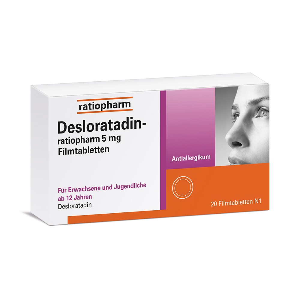 DESLORATADIN-ratiopharm 5 mg Filmtabletten - 20Stk