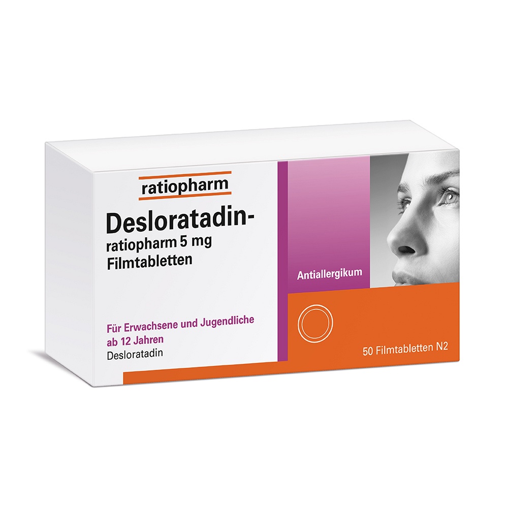 DESLORATADIN-ratiopharm 5 mg Filmtabletten - 50Stk