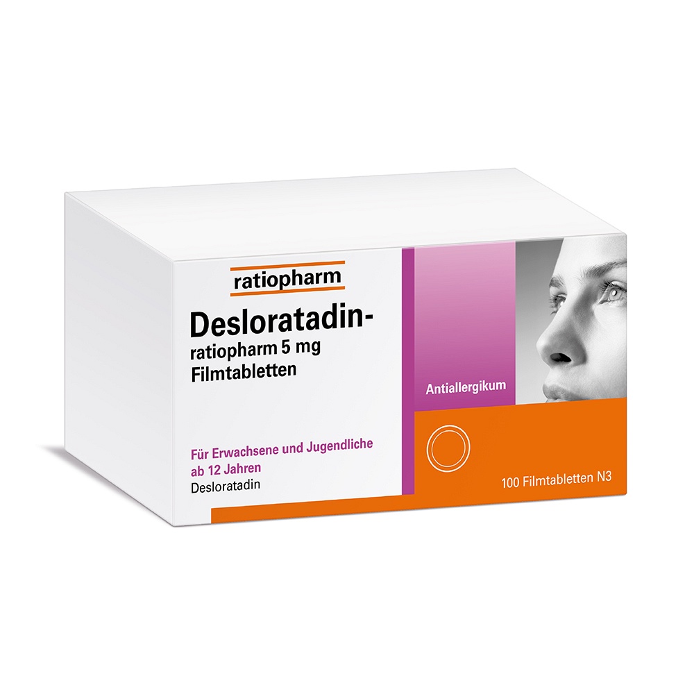 DESLORATADIN-ratiopharm 5 mg Filmtabletten - 100Stk