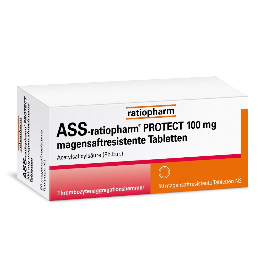 ASS-ratiopharm PROTECT 100 mg magensaftr.Tabletten - 50Stk - Schmerzen