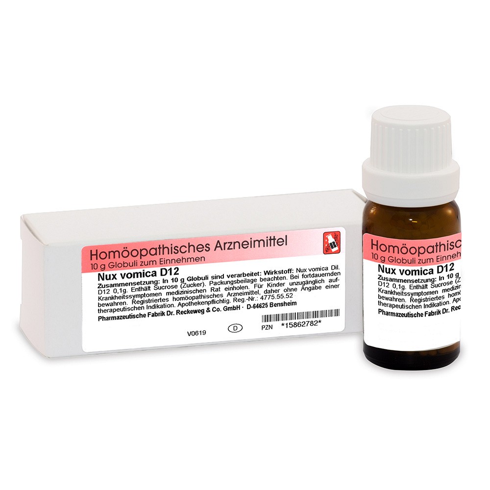 NUX VOMICA D 12 Globuli - 10g