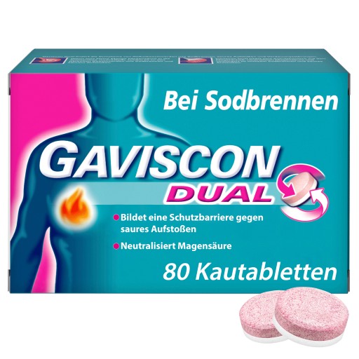 GAVISCON Dual 250mg/106,5mg/187,5mg Kautabletten - 80Stk