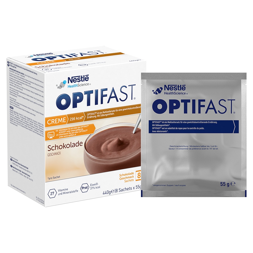 OPTIFAST Creme Schokolade Pulver - 8X55g - OPTIFAST