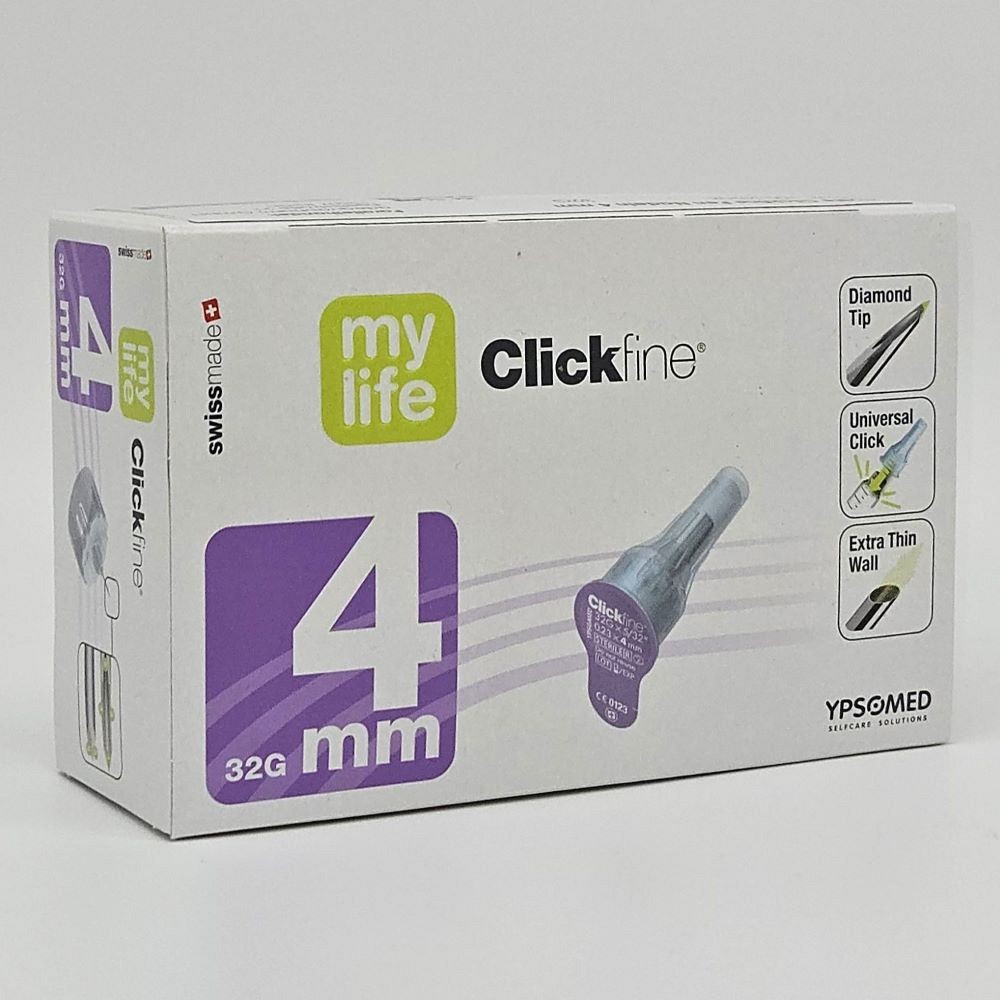 MYLIFE Clickfine Pen-Nadeln 32 G 4 mm - 100Stk