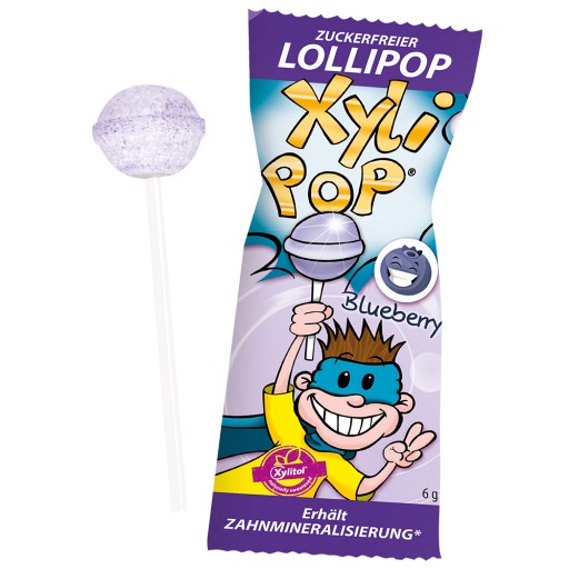 MIRADENT XyliPOP Lolli Zahnpflegelolli Blaubeere - 1X6g - Zahn- & Mundpflege