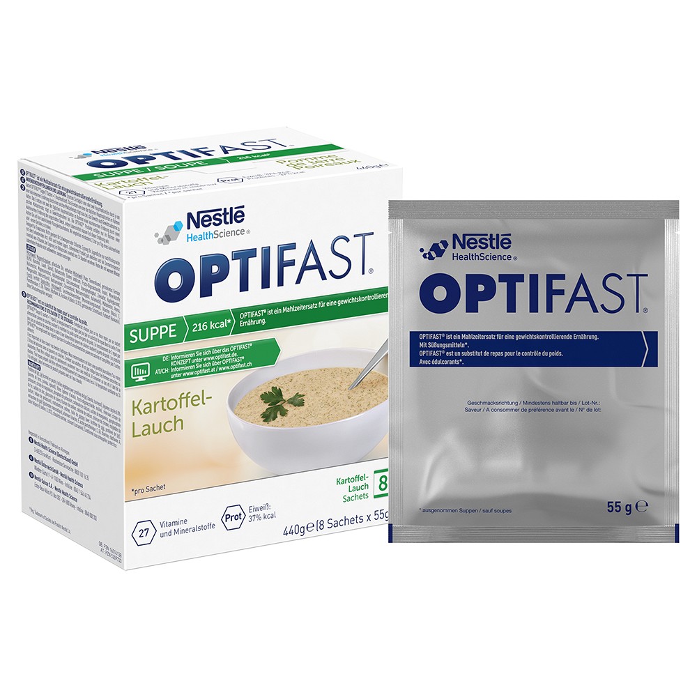 OPTIFAST Suppe Kartoffel-Lauch Pulver - 8X55g - OPTIFAST