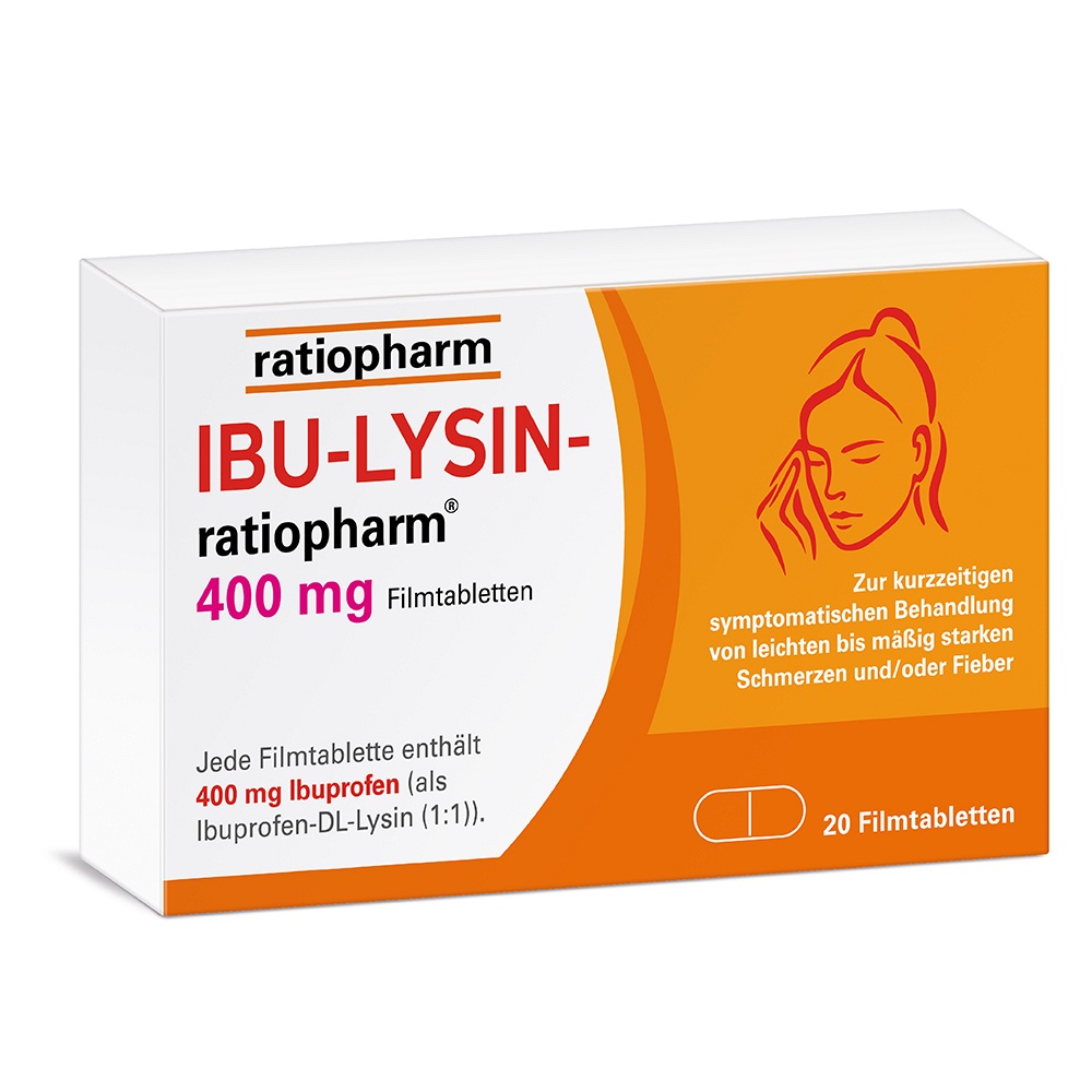IBU-LYSIN-ratiopharm 400 mg Filmtabletten - 20Stk