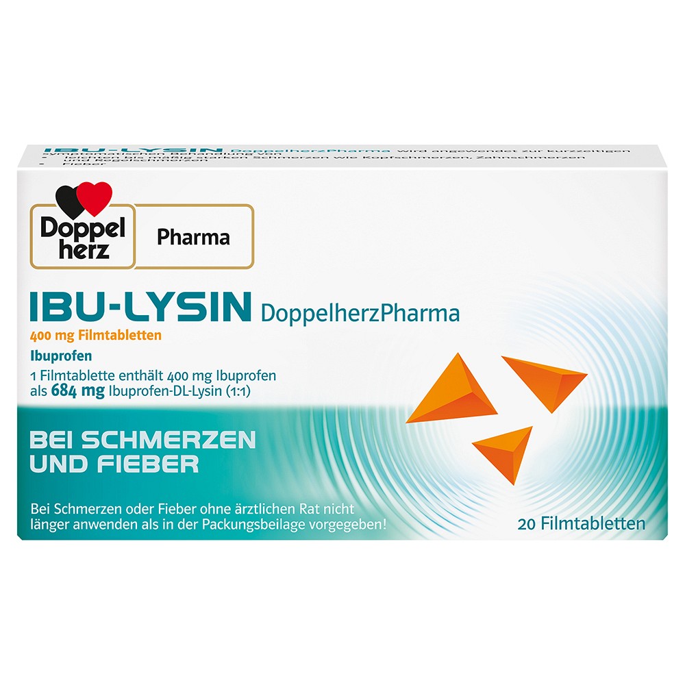 IBU-LYSIN DoppelherzPharma 400 mg Filmtabletten - 20Stk - Schmerzen und Fieber