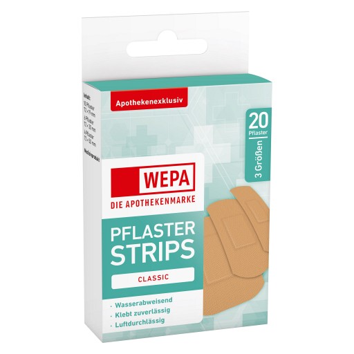 WEPA Pflasterstrips Classic wasserabweis.3 Größen - 20Stk