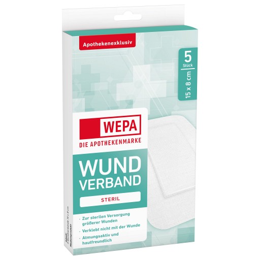 WEPA Wundverband 8x15 cm steril - 5Stk