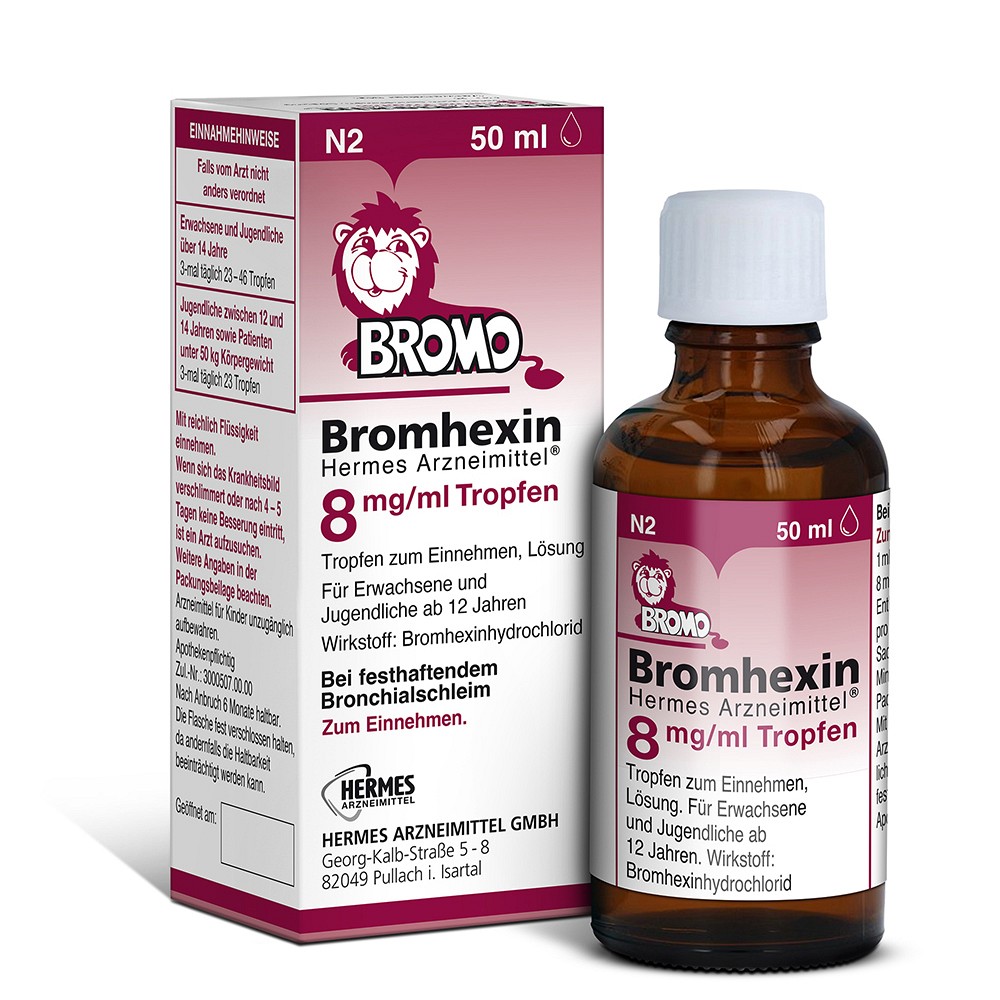 BROMHEXIN Hermes Arzneimittel 8 mg/ml Tropfen - 50ml