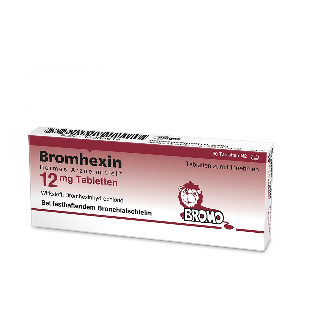 BROMHEXIN Hermes Arzneimittel 12 mg Tabletten - 50Stk