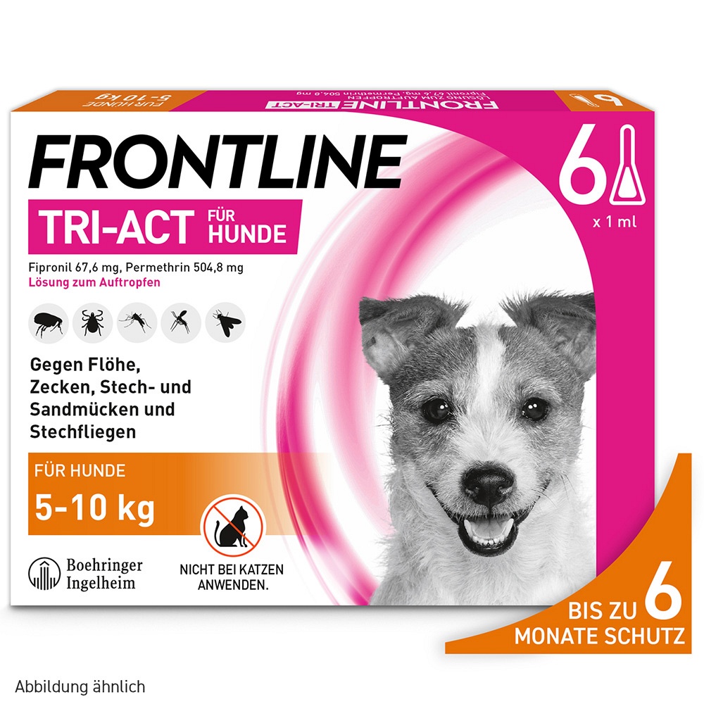 FRONTLINE Tri-Act Lsg.z.Auftropfen f.Hunde 5-10 kg - 6Stk - Tiergesundheit