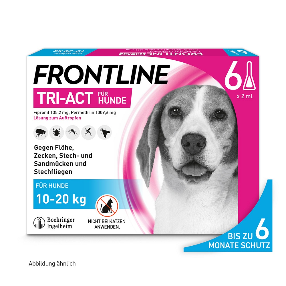 FRONTLINE Tri-Act Lsg.z.Auftropfen f.Hunde 10-20kg - 6Stk - Tiergesundheit
