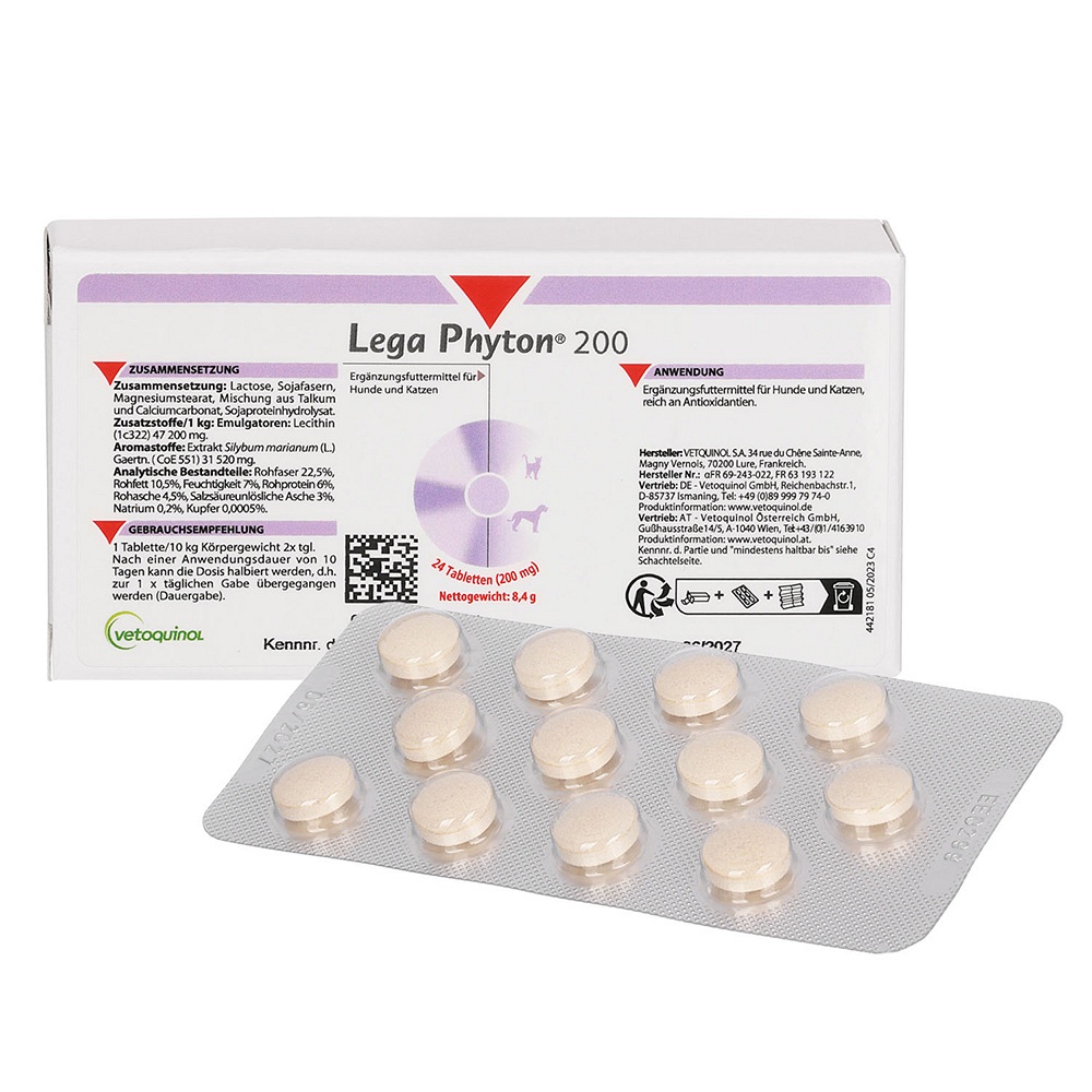 LEGA PHYTON 200 Erg.Futterm.Tabl.f.Hunde/Katzen - 24Stk