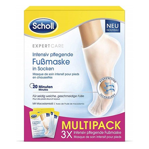 SCHOLL Intensiv pflegende Fußmaske in Socken - 3X2Stk