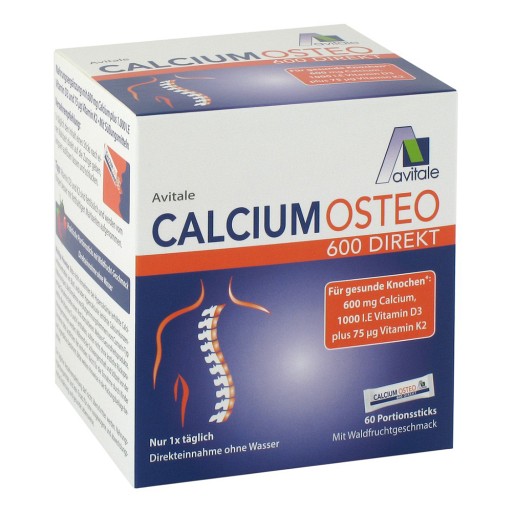 CALCIUM OSTEO 600 Direkt Portionssticks - 60Stk - Für Frauen & Männer