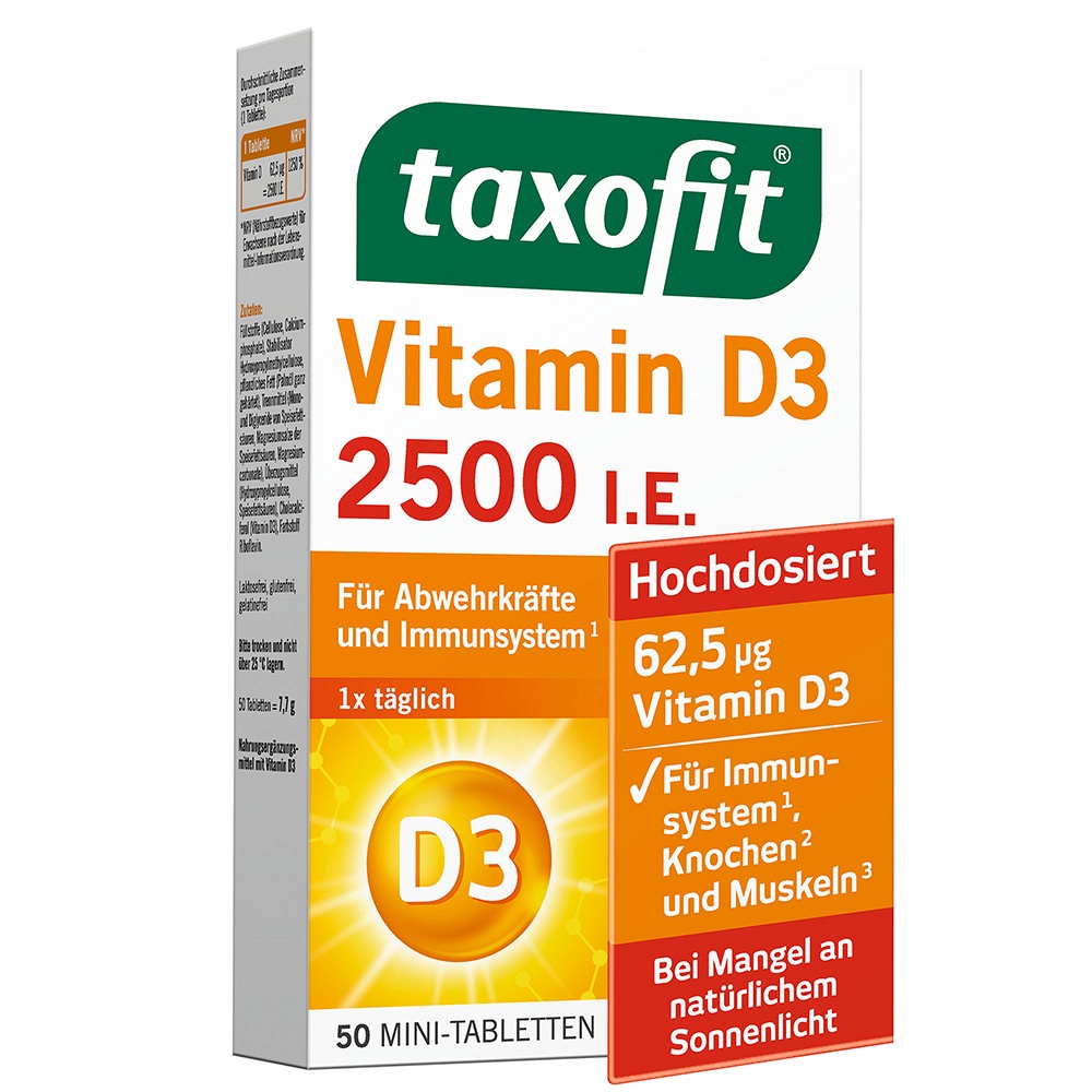 TAXOFIT Vitamin D3 2500 I.E. Tabletten - 50Stk