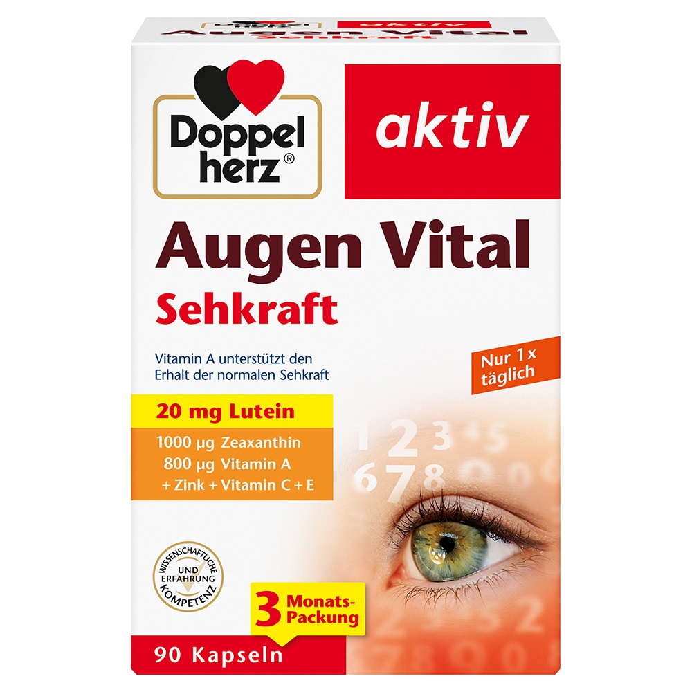 DOPPELHERZ Augen Vital Sehkraft aktiv Kapseln - 90Stk - Augengesundheit