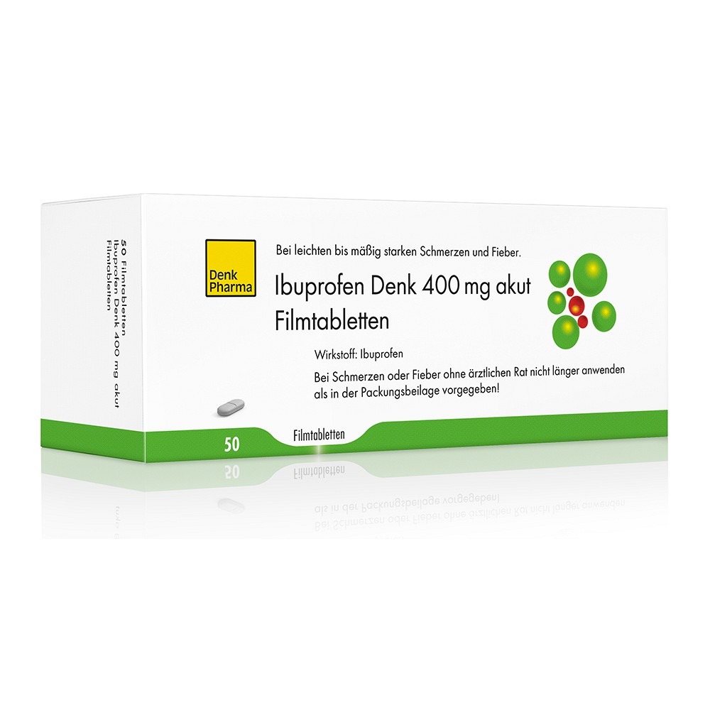 IBUPROFEN Denk 400 mg akut Filmtabletten - 50Stk - SONDERANGEBOTE