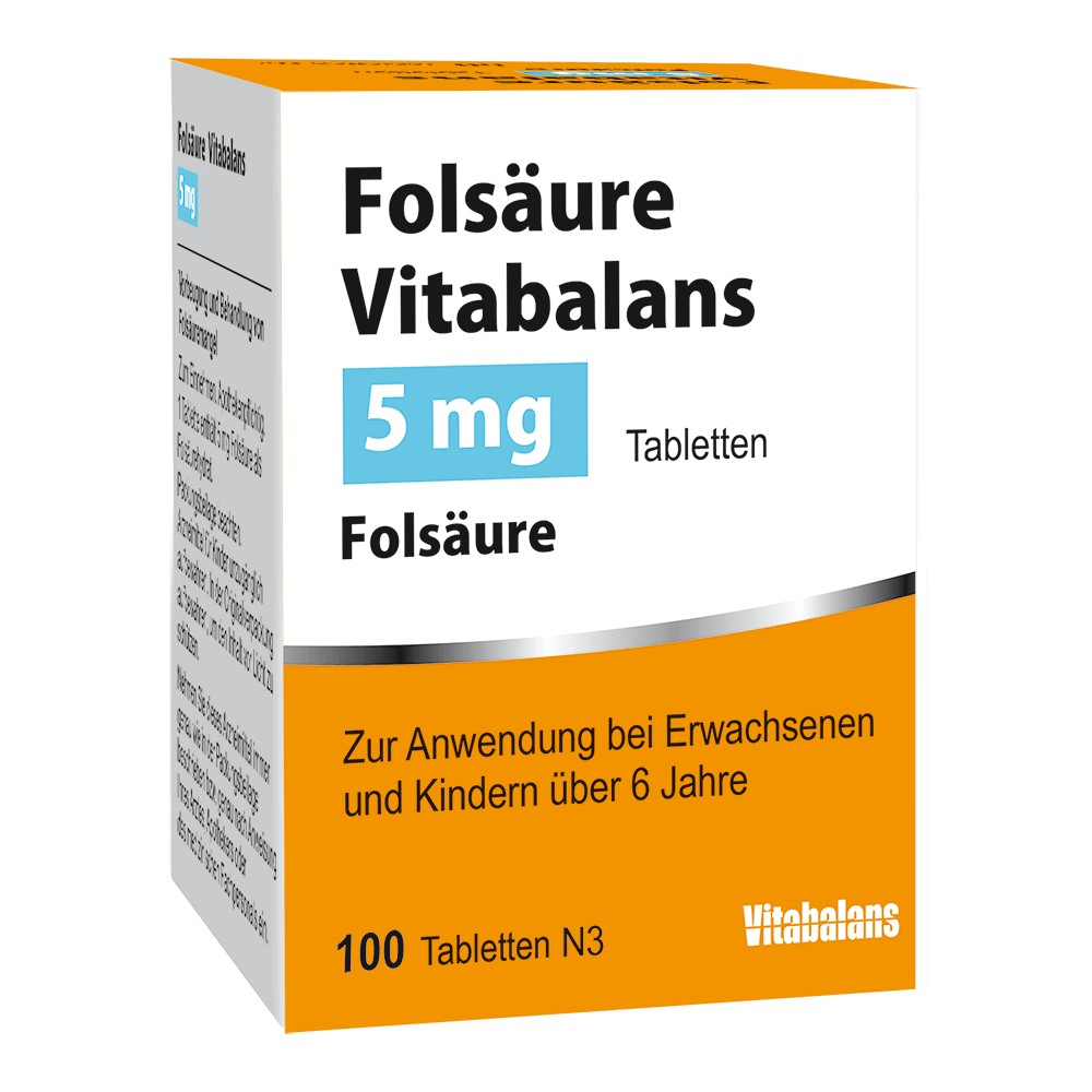 FOLSÄURE VITABALANS 5 mg Tabletten - 100Stk