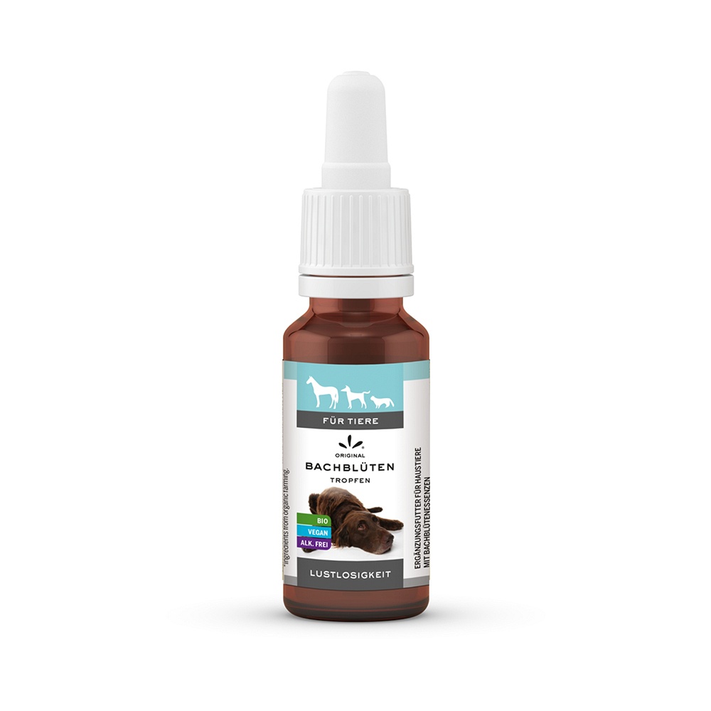 BACHBLÜTEN Tiere Tropfen Lustlosigkeit - 20ml - Tiergesundheit