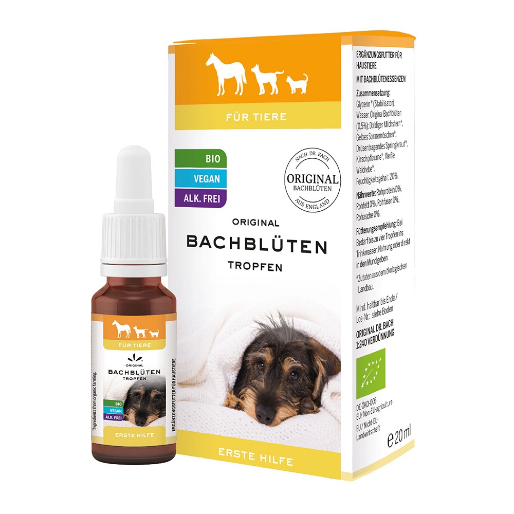 BACHBLÜTEN Tiere Tropfen Erste Hilfe - 20ml - Tiergesundheit