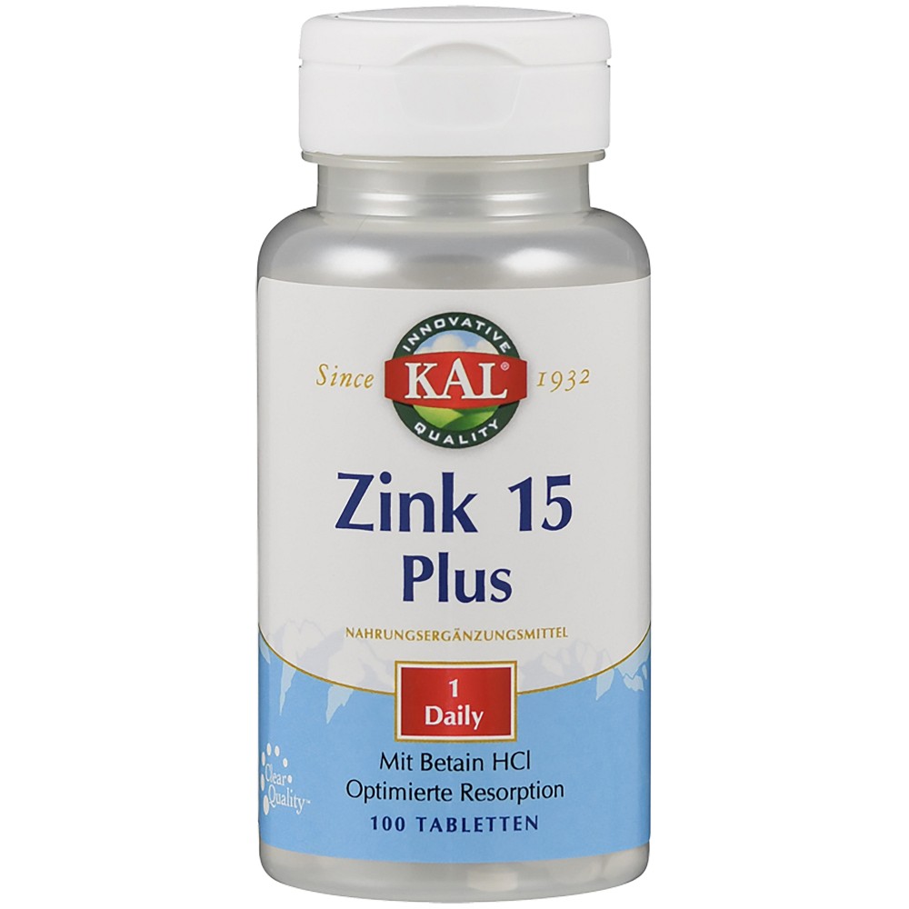 ZINK 15 Plus KAL Tabletten - 100Stk - Vegan