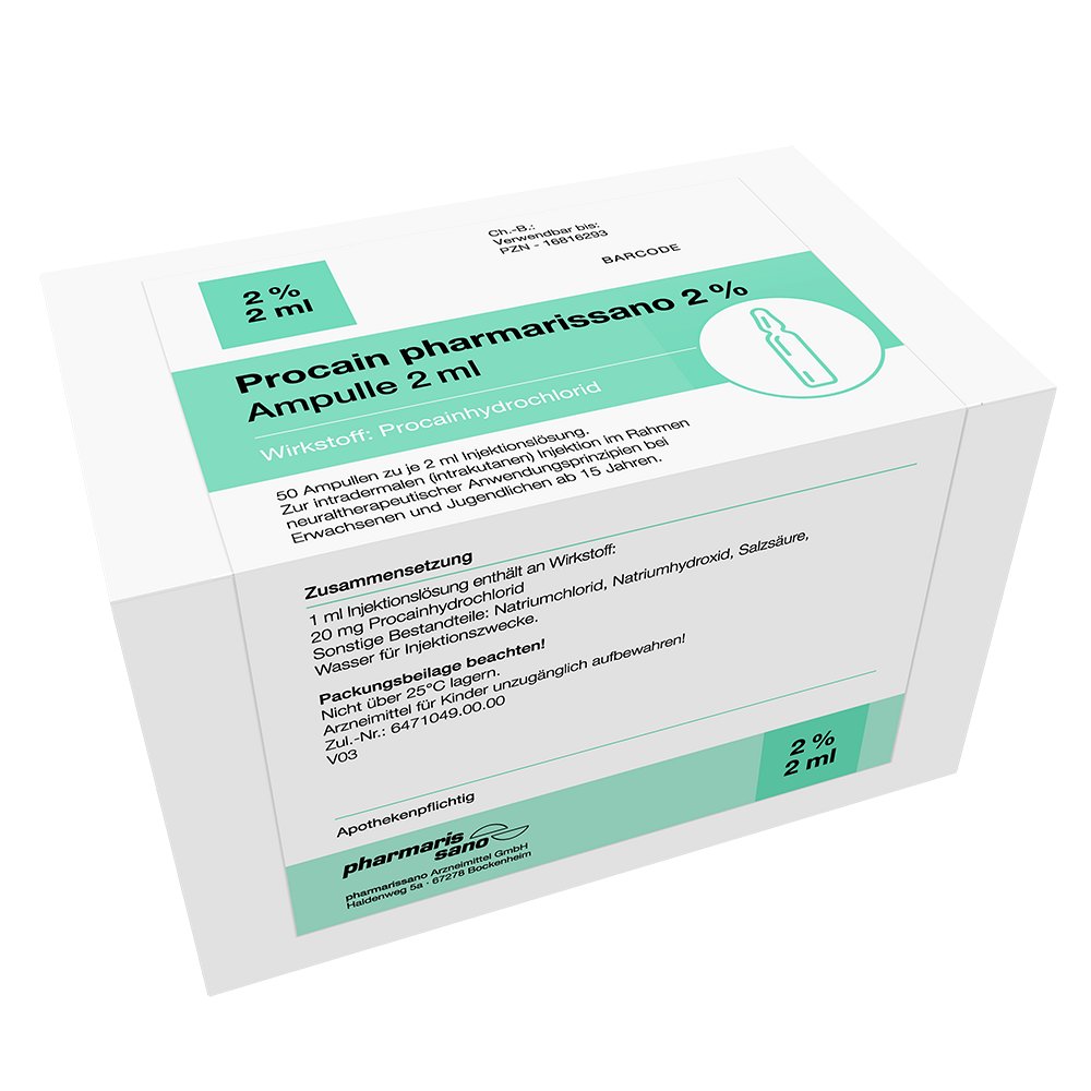 PROCAIN pharmarissano Ampulle 2% 2 ml Inj.-Lsg. - 50X2ml