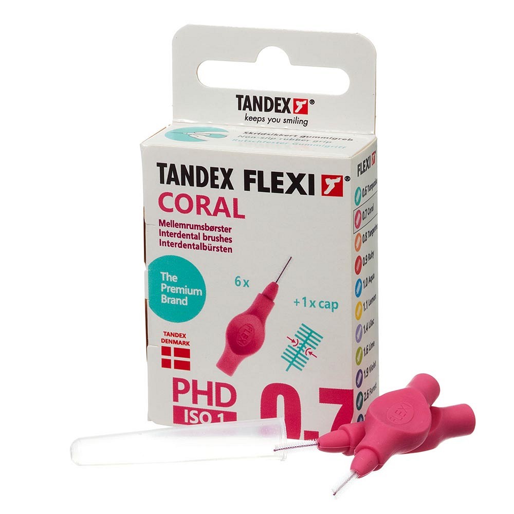 TANDEX FLEXI Interdentalb.PHD 0.7/ISO 1 coral - 6X1Stk