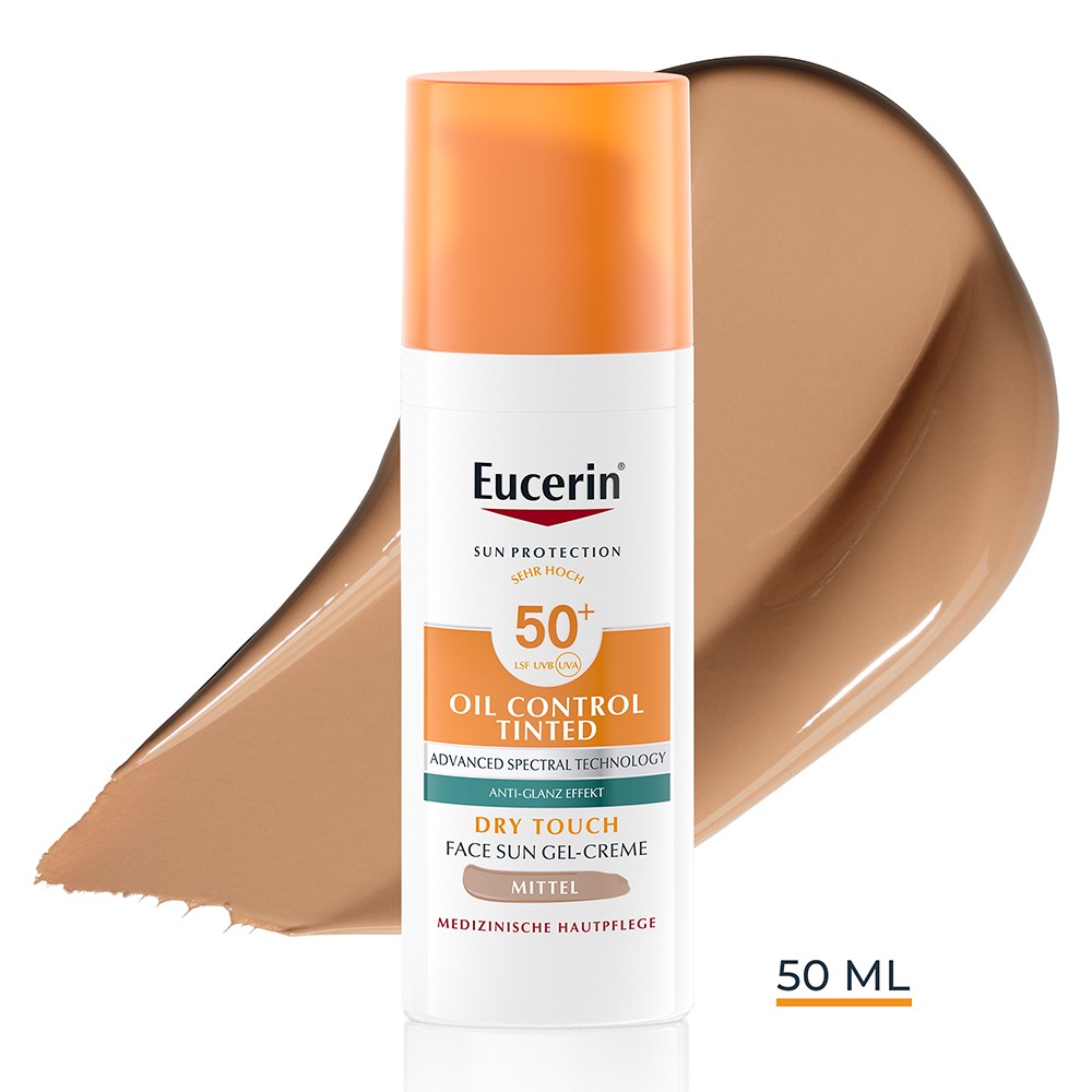 EUCERIN Sun Oil Control tinted Creme LSF 50+ mitt. - 50ml - Akne