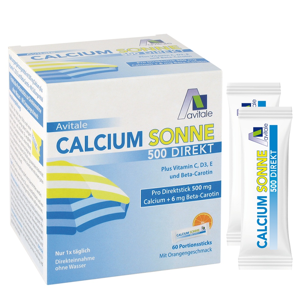 CALCIUM SONNE 500 Direkt Portionssticks - 60Stk - Haut, Haare & Nägel