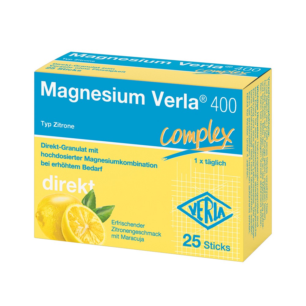 MAGNESIUM VERLA 400 Zitrone Direkt-Granulat - 25Stk