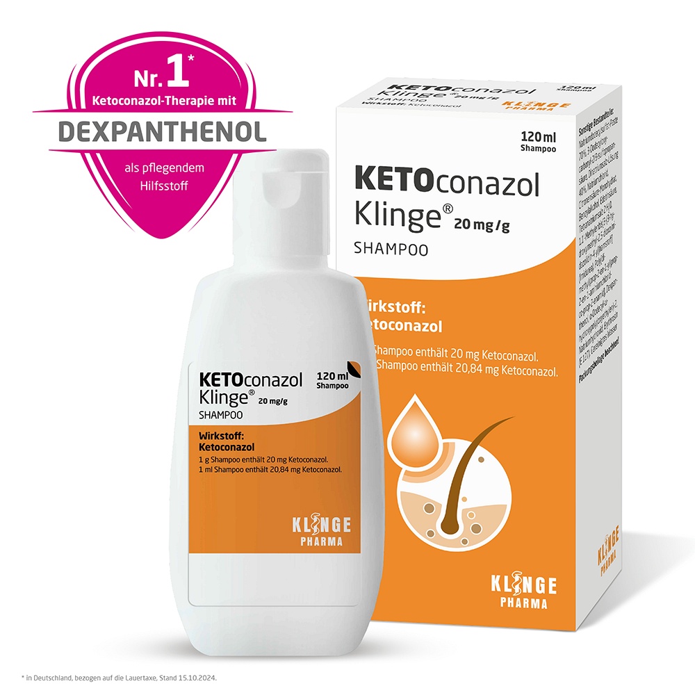 KETOCONAZOL Klinge 20 mg/g Shampoo - 120ml - Juckreiz & Ekzeme