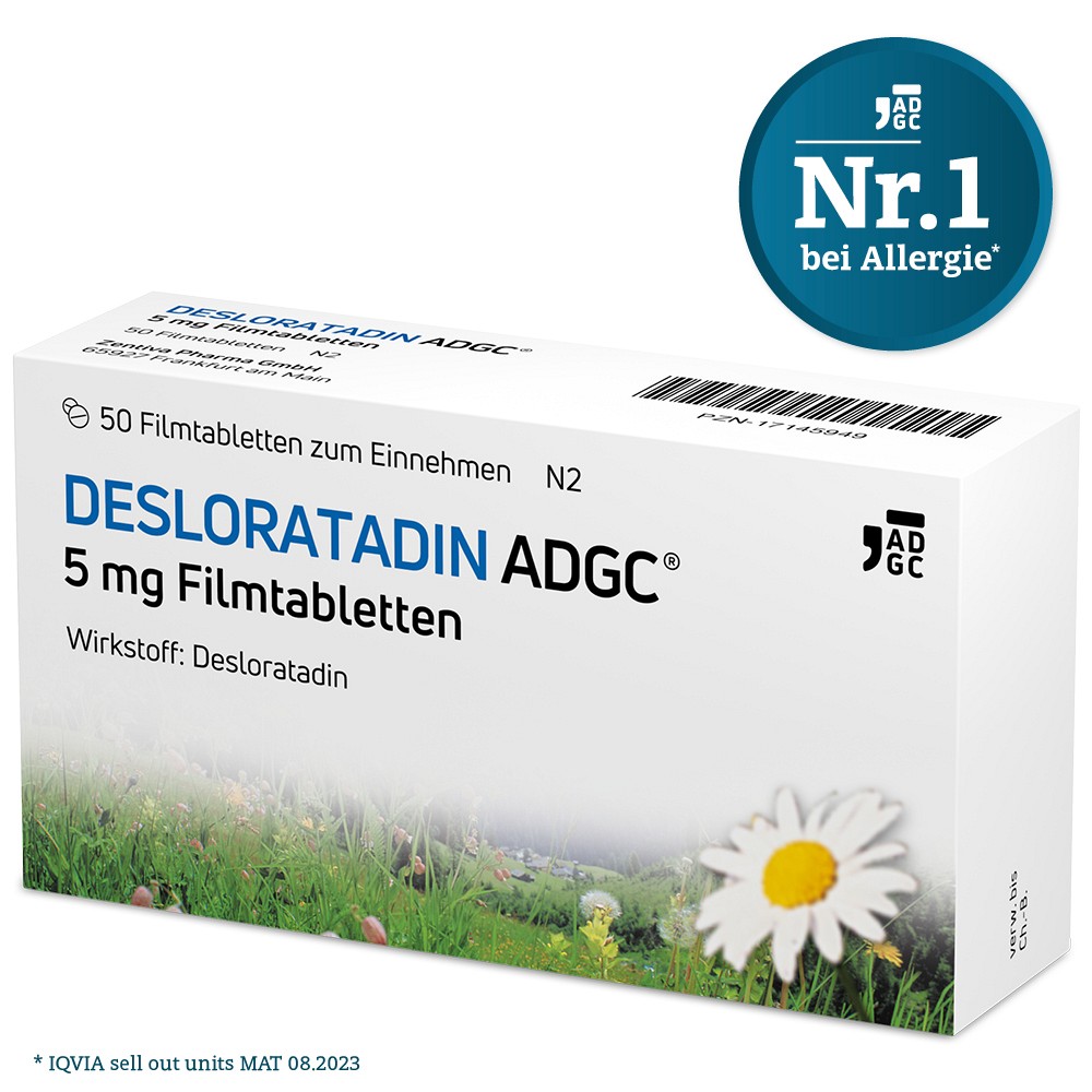 DESLORATADIN ADGC 5 mg Filmtabletten - 50Stk - Allergien
