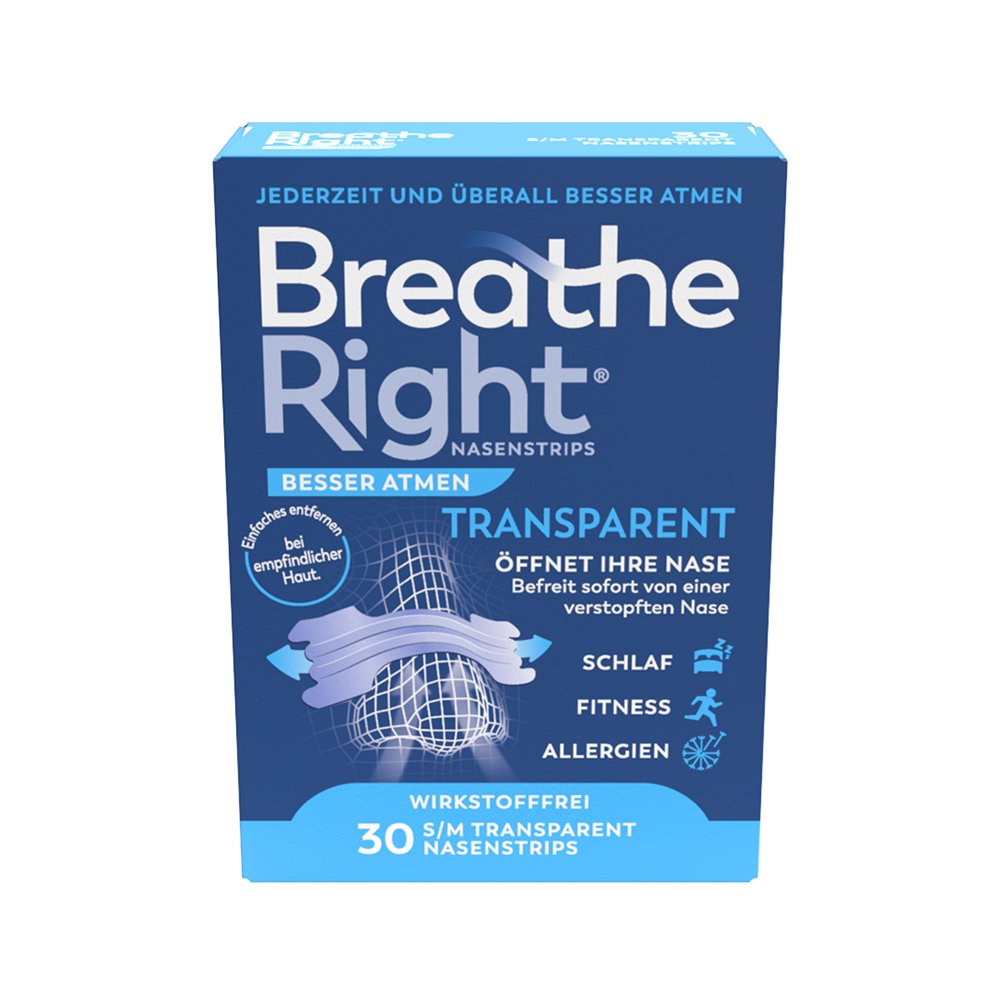 BREATHE Right Besser Atmen Nasenpfl.normal transp. - 30Stk - Erkältung