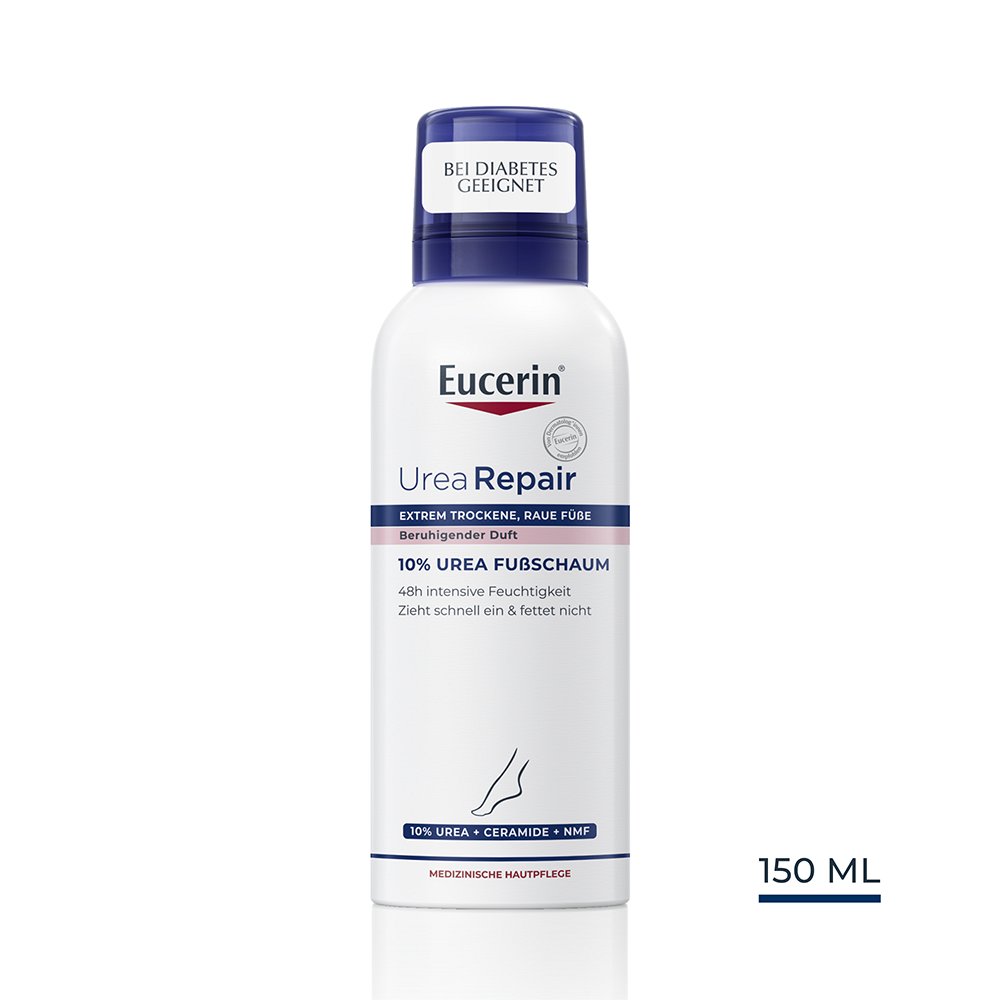 EUCERIN UreaRepair PLUS Fußschaum 10% - 150ml - Trockene Haut