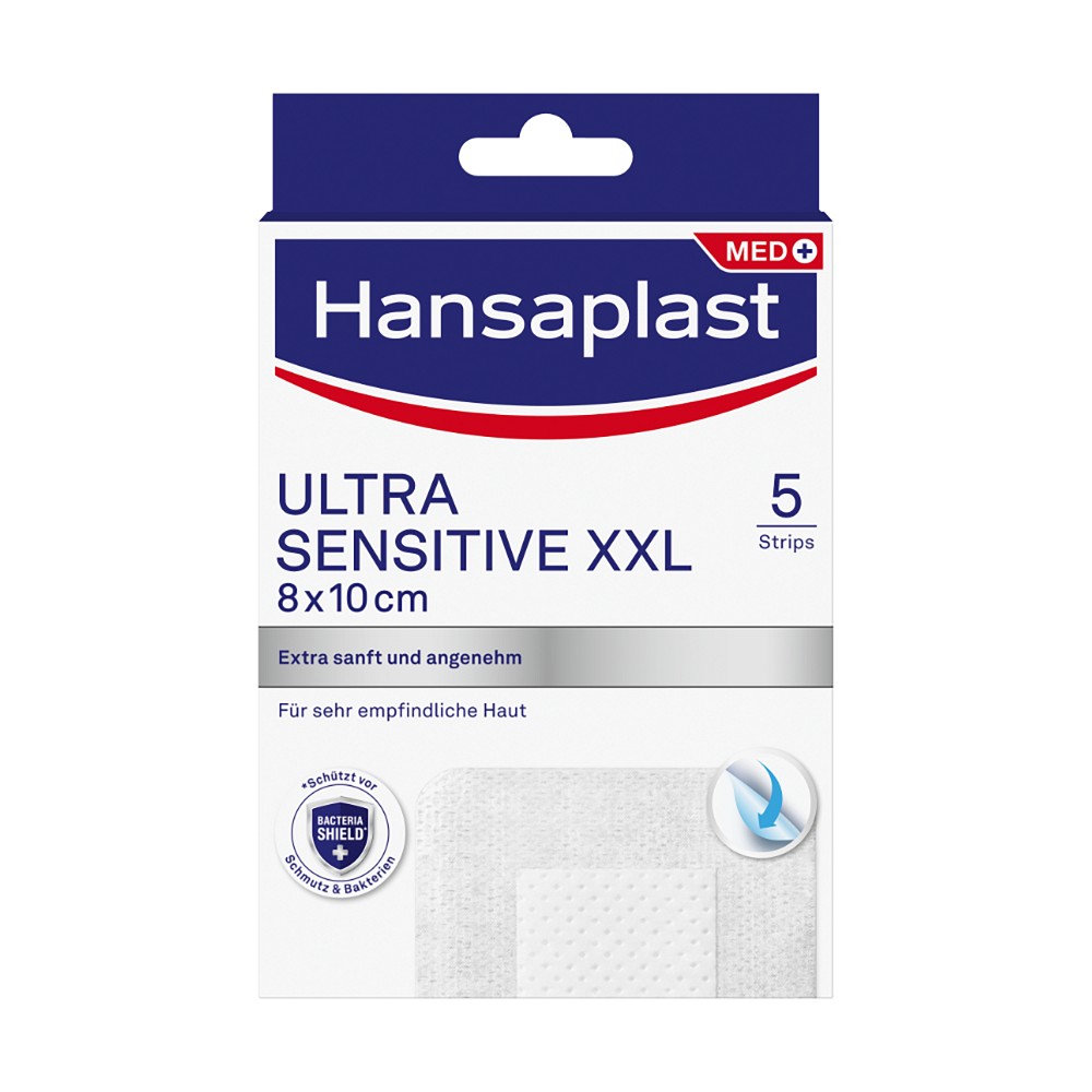 HANSAPLAST Ultra Sensitive Wundverband 8x10 cm XXL - 5Stk - Wundversorgung