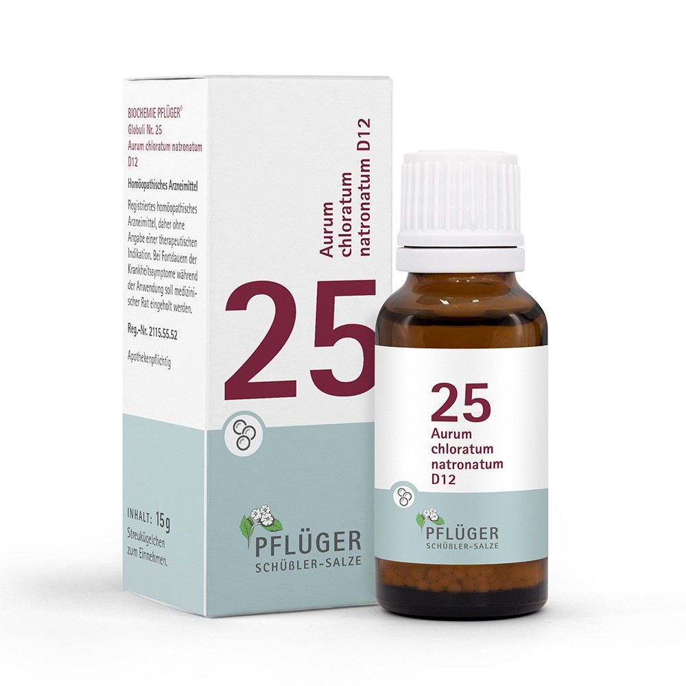 BIOCHEMIE Pflüger 25 Aurum chlorat.natron.D 12 Gl. - 15g - Biochemie Pflüger