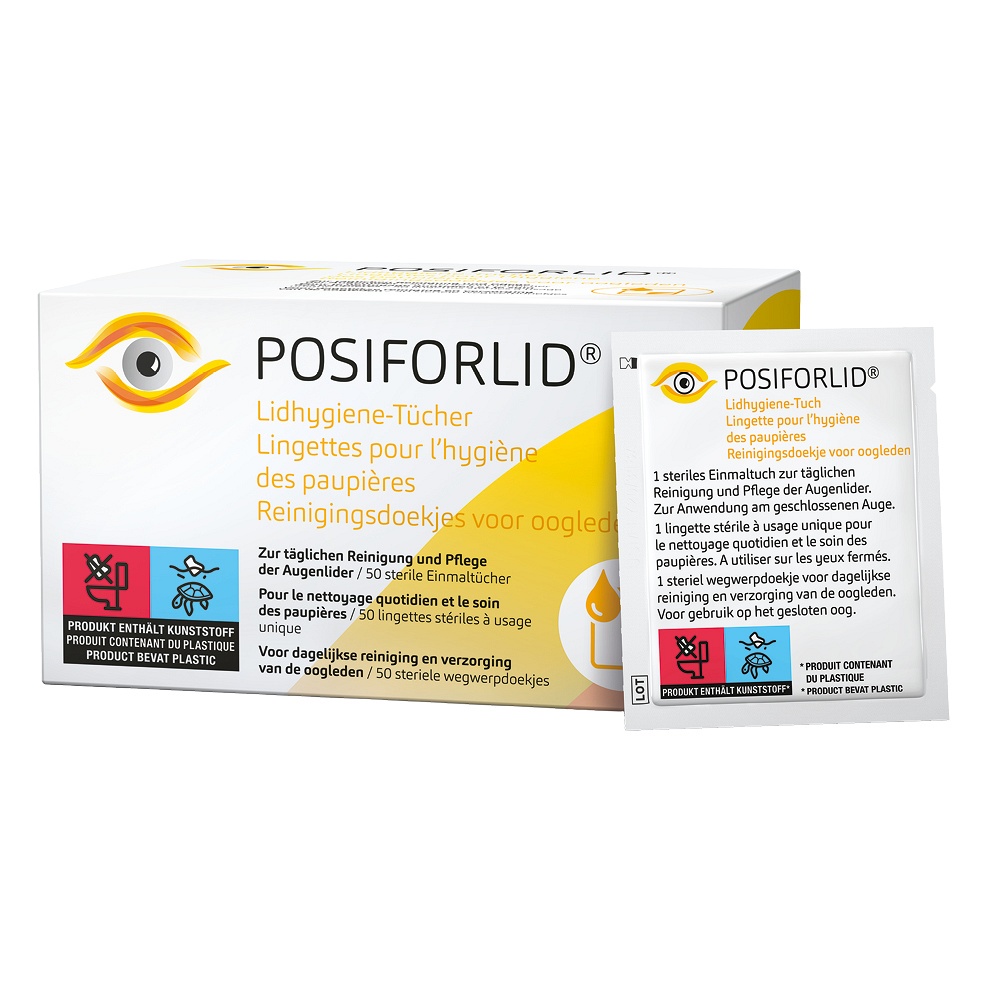 POSIFORLID Lidhygiene-Tücher - 50Stk - gereizte Augen