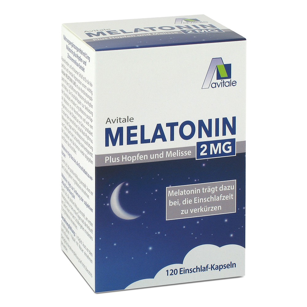MELATONIN 2 mg plus Hopfen und Melisse Kapseln - 120Stk - Beruhigung & Schlaf