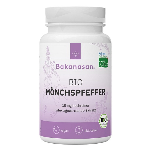 BAKANASAN Bio Mönchspfeffer Kapseln - 60Stk - Wechseljahrsbeschwerden