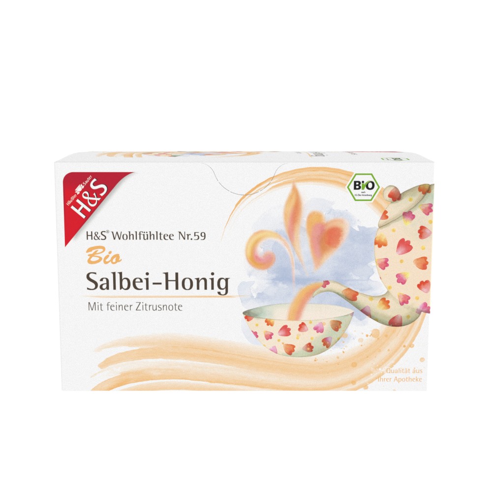 H&S Bio Salbei-Honig Filterbeutel - 20X2g - Wohlfühltee