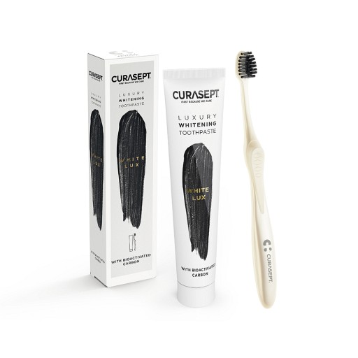 CURASEPT LUXURY WHITENING WHITE Zahnpasta+Zahnbü. - 75ml