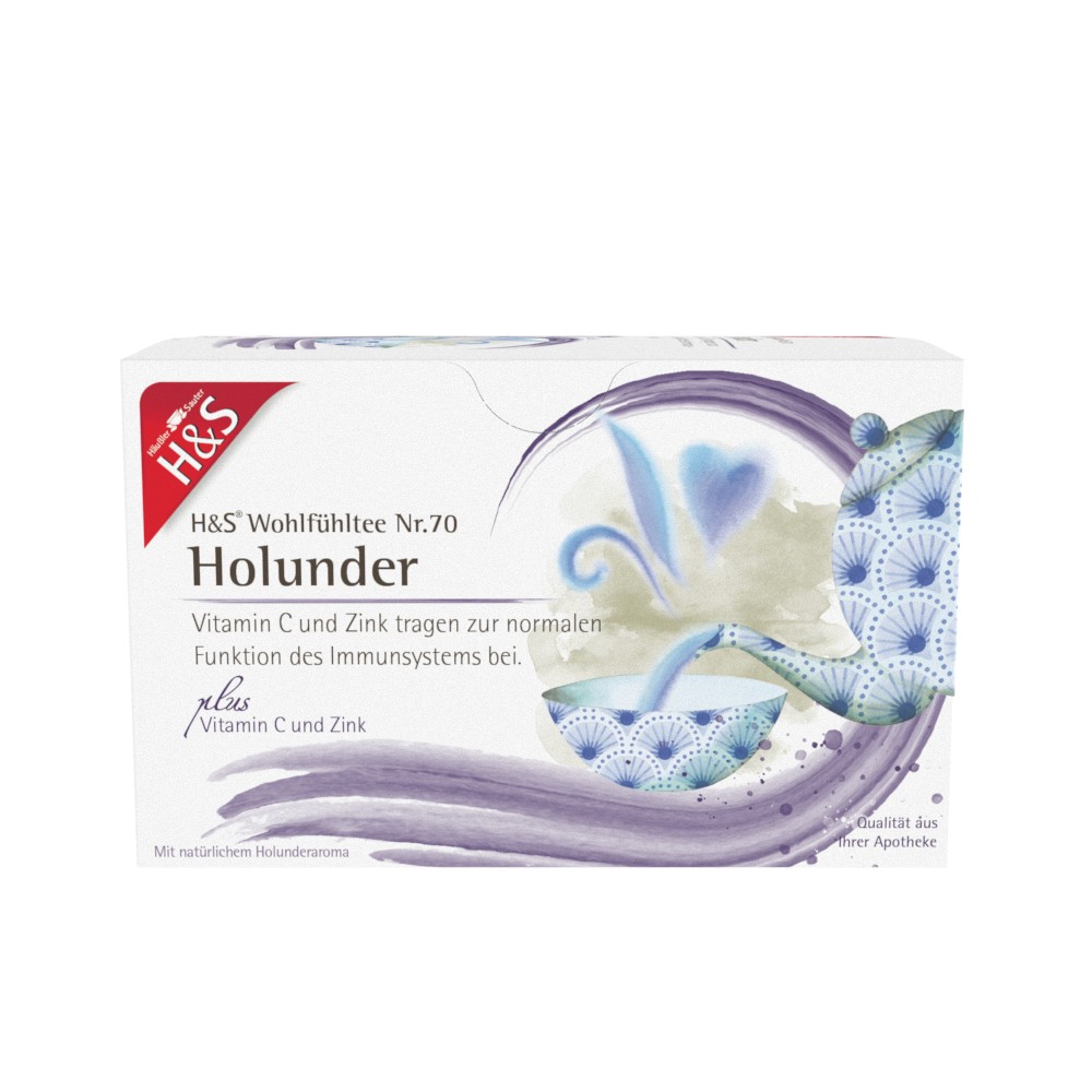 H&S Holunder m.Vitamin C und Zink Filterbeutel - 20X2.5g - Wohlfühltee