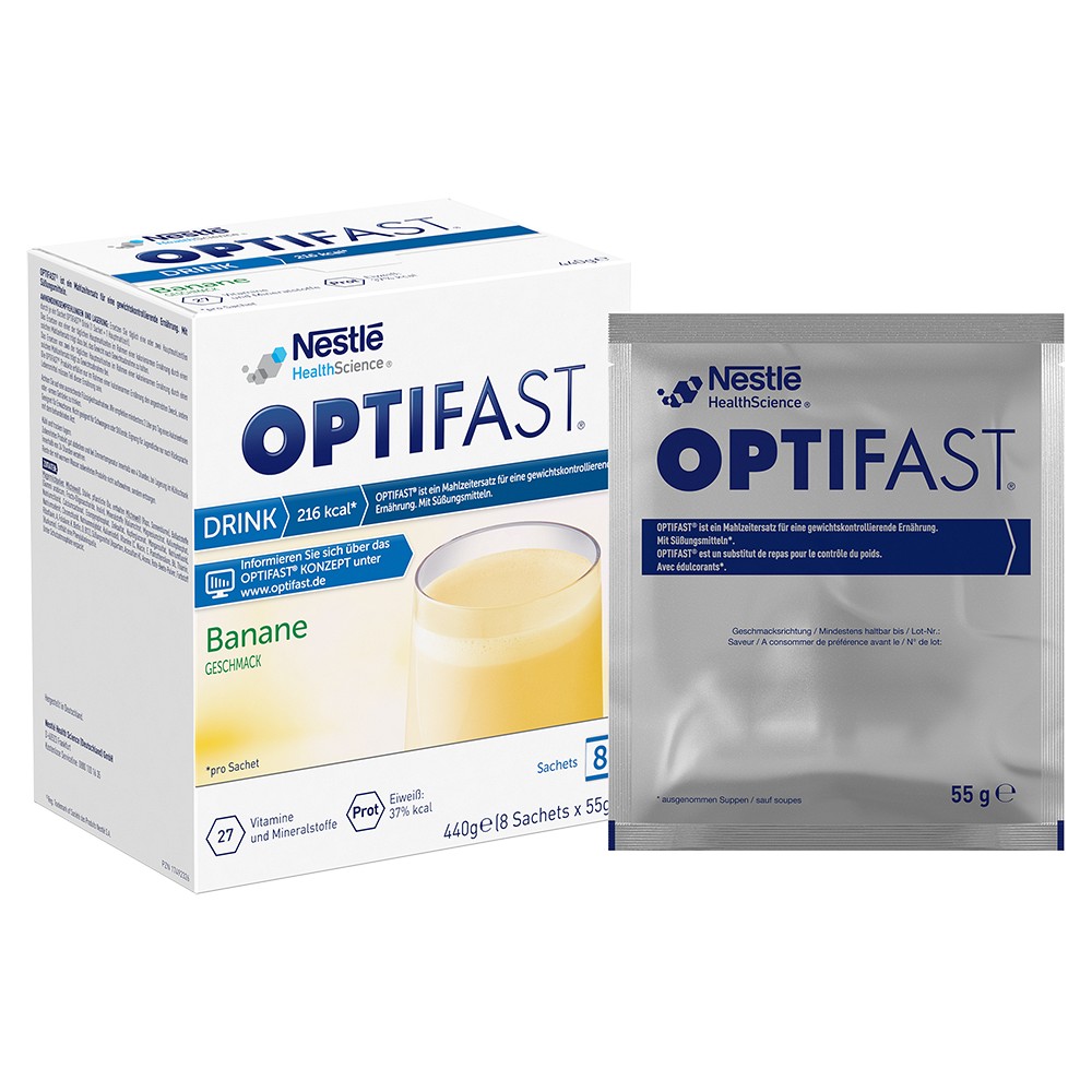 OPTIFAST Drink Banane Pulver - 8X55g - OPTIFAST