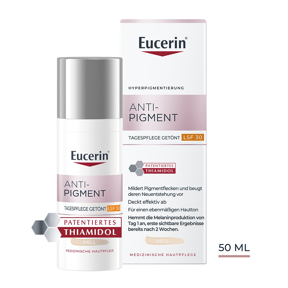 EUCERIN Anti-Pigment Tag getönt hell LSF 30 - 50ml - Pigmentflecken
