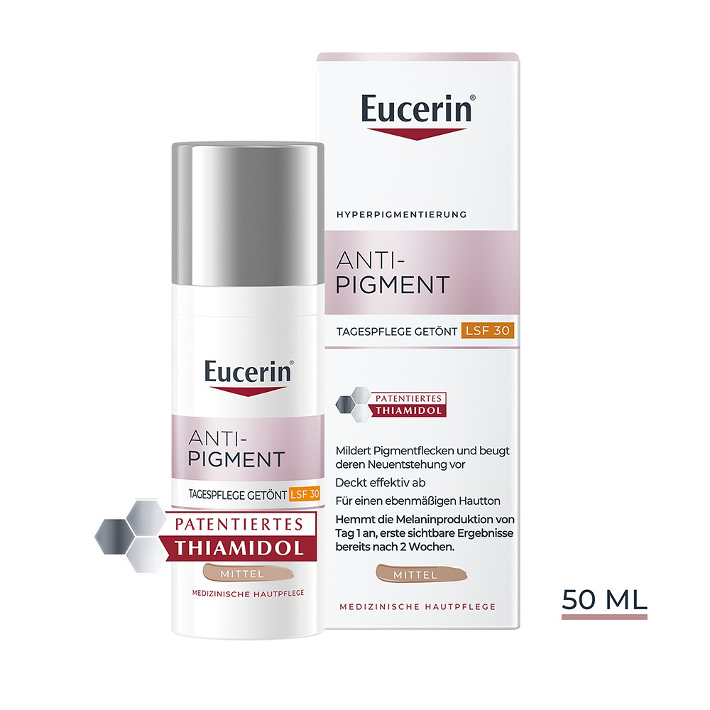 EUCERIN Anti-Pigment Tag getönt mittel LSF 30 - 50ml - Pigmentflecken