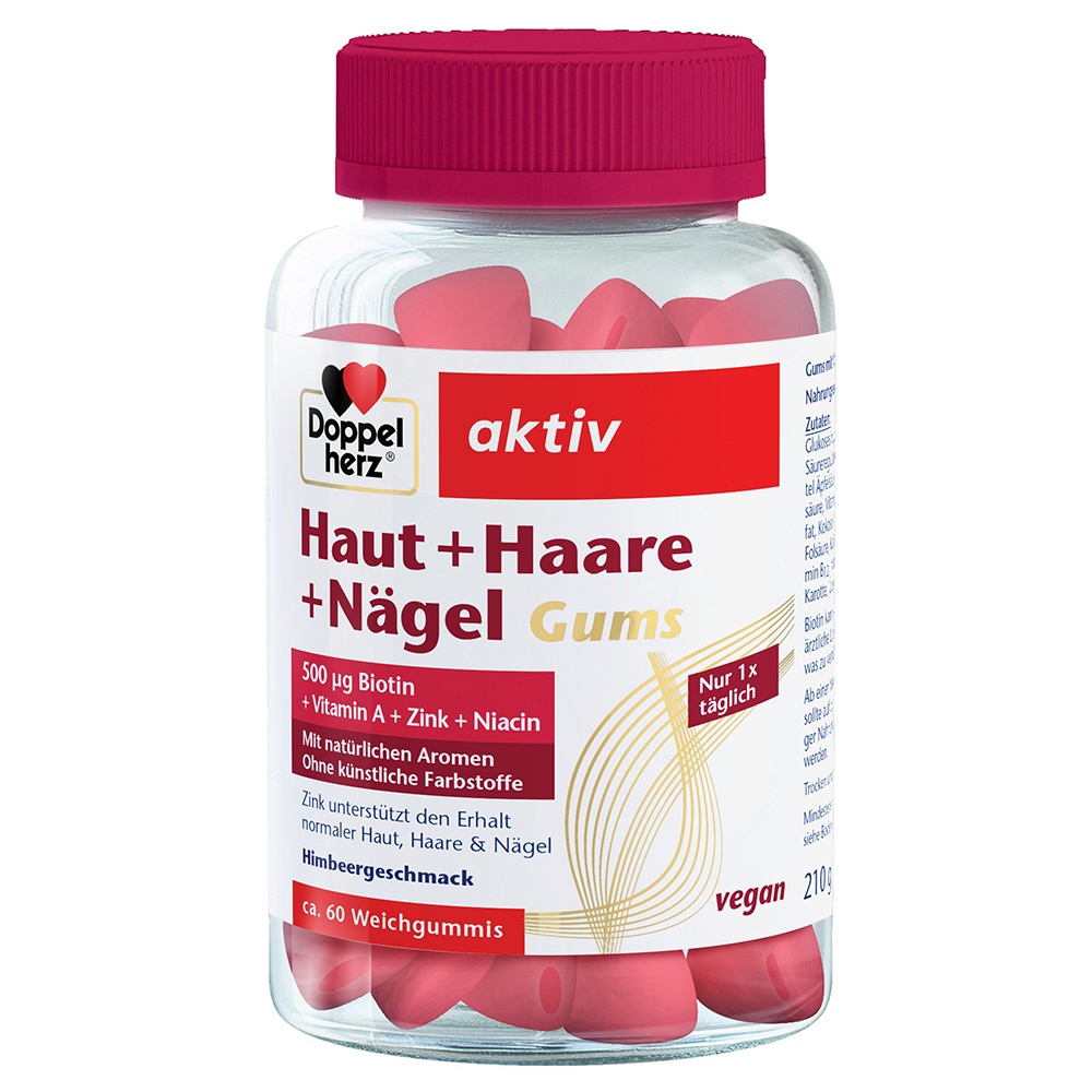 DOPPELHERZ Haut+Haare+Nägel Gums - 60Stk - Haut, Haare & Nägel